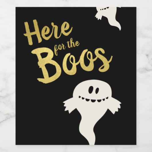 ここではBoosの金ゴールドと黒いハローウィンパーティ ワインラベル (シングルラベル)