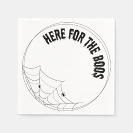 ここではboos豪華なナプキンのために – halloween スタンダードカクテルナプキン