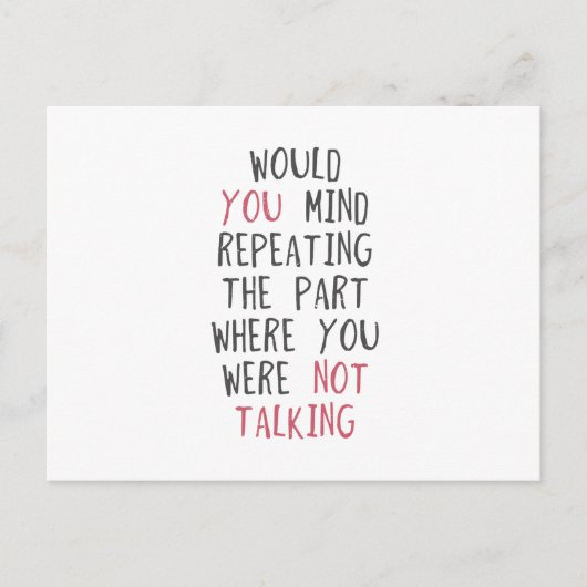 ここでも同じことを繰り返していただけませんか? ポストカード (正面)