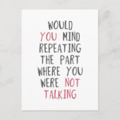 ここでも同じことを繰り返していただけませんか? ポストカード (正面)