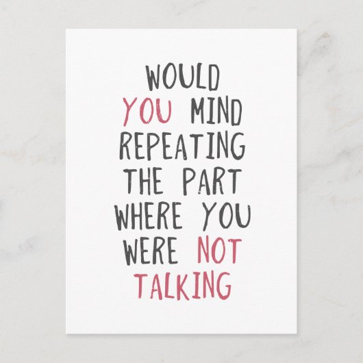 ここでも同じことを繰り返していただけませんか? ポストカード (正面)