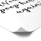 ここでウンチを再びおもしろいバスルームのサイン ポスター (角)