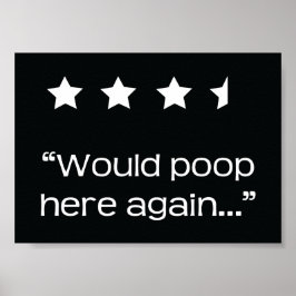 ここでウンチを再び4 1/2スターバスルーム ポスター