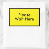 ここでカスタマイズ可能なメッセージ黄色をお待ちください 長方形シール (バッグ)