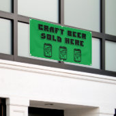 ここでクラフトビールを販売中-G 横断幕 (ビルの外側)