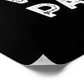 ここでザpawty Atおもしろいパーティー猫プリン黒いBG ポスター (角)