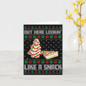 ここでスナックみたいに見える デビーカークリスマスツリー カード (黄色い花)