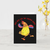 ここでチキンダンスのおもしろい引用文 カード (黄色い花)