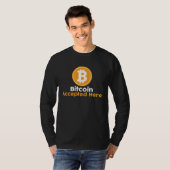 ここでビットコインが使えます Tシャツ (正面フル)
