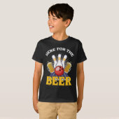 ここでビールを飲むボーリング Tシャツ (正面フル)