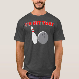 ここでビールビー笑わされるボーリングT Tシャツ