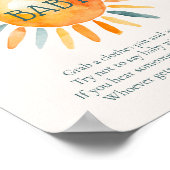 ここでベビーを言わない来この息子の赤ちゃんシャワーのゲーム ポスター (角)