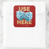 ここでマスクを使用（暗） スクエアシール (バッグ)