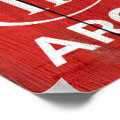 ここでメリークリスマスを言ってもよのまわりにい！サイン ポスター (角)