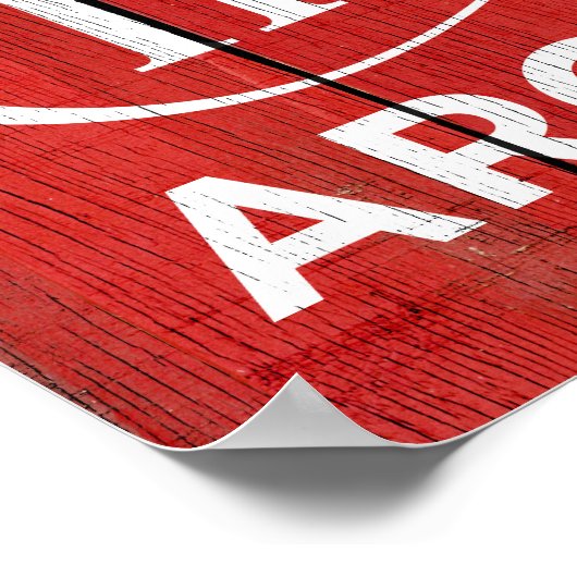 ここでメリークリスマスを言ってもよのまわりにい！サイン ポスター (角)