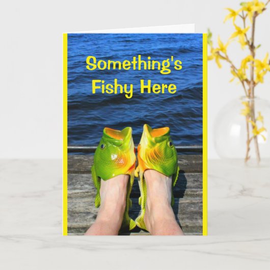 ここで何かが怪しいあなたが老いぼれない カード (黄色い花)