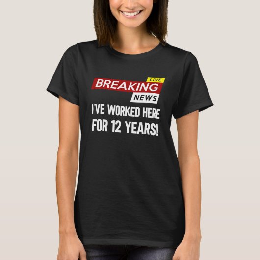 ここで働いたことを感謝します ワーク記念日 Tシャツ (正面)