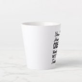 ここで働く必要はあ熱狂するりません カフェラテマグ (正面)