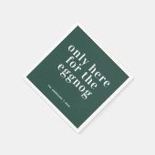 ここで卵を食べたい | クリスマスパーソナライズされた スタンダードカクテルナプキン (角)