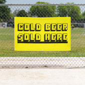 ここで売られる冷たいビール 横断幕 (インサイチュ)