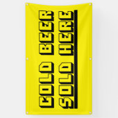 ここで売られる冷たいビール 横断幕 (縦)