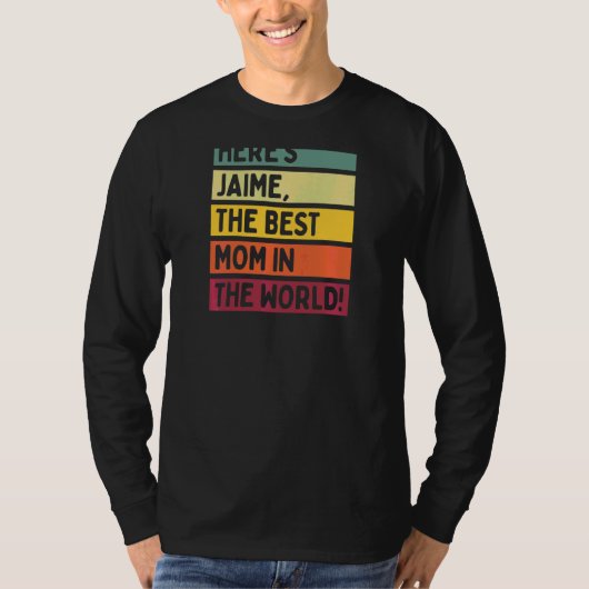 ここで女性はジャイ最高のメは世界の蛾の母親 Tシャツ (正面)