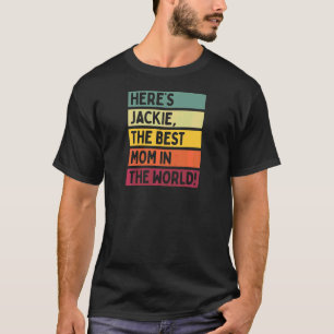 ここで女性はジャッキー最高のザママの世界のモト Tシャツ