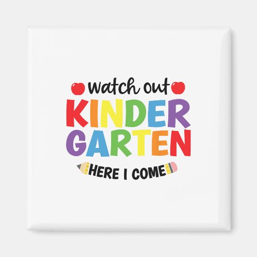 ここで幼稚園を見て戻っ来てくれ マグネット (正面)