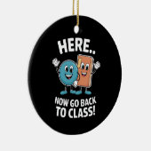 ここで戻るクラスの学校のナースメディカルPro セラミックオーナメント (右)