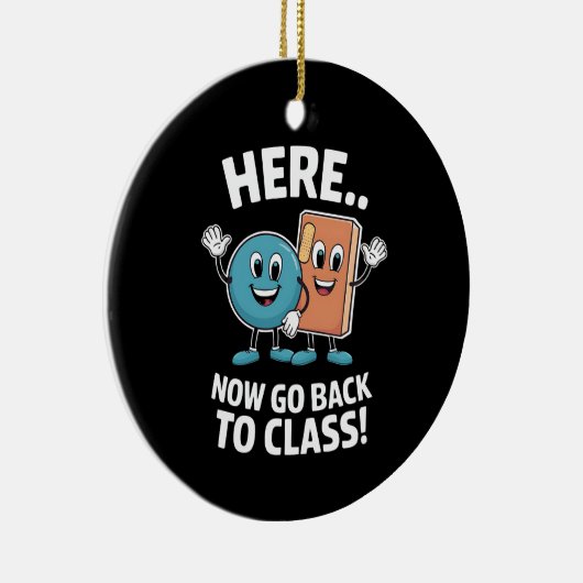 ここで戻るクラスの学校のナースメディカルPro セラミックオーナメント (右)