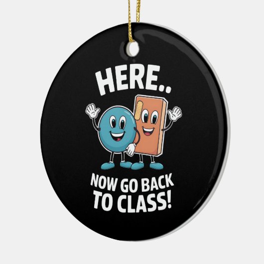 ここで戻るクラスの学校のナースメディカルPro セラミックオーナメント (左)