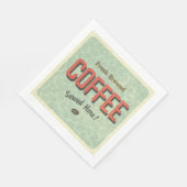 ここで提供される新鮮なコーヒー スタンダードランチョンナプキン (角)