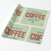 ここで提供される新鮮なコーヒー ラッピングペーパー (アンロールド)