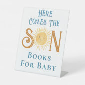 ここで来は、ベビーの赤ちゃんシャワーのための息子の本 台座サイン (正面)
