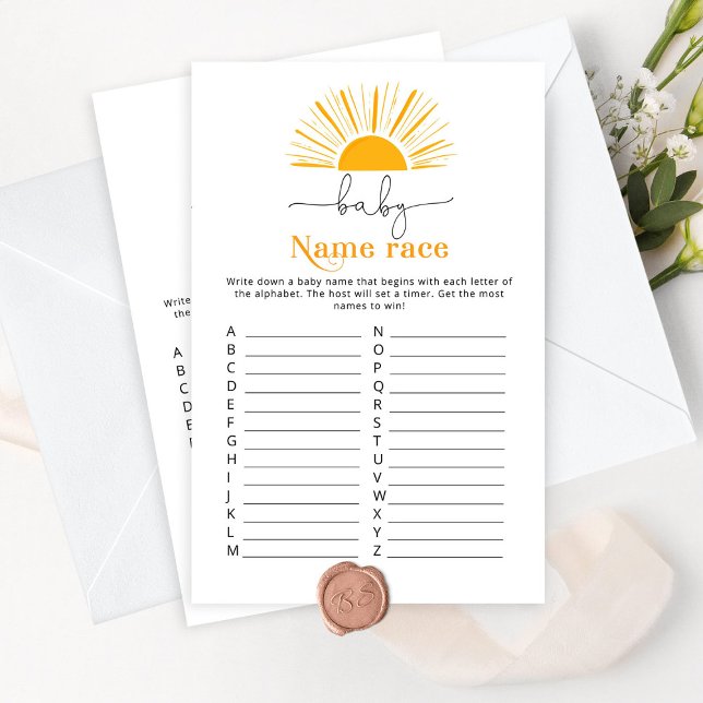 ここで来は、息子のベビー名のレースベビーシャワー (クリエイターアップロード済み)