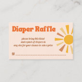 ここで来は、息子の溝深いレトロおむつラッフル エンクロージャーカード (正面)