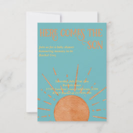 ここで来息子の赤ちゃんシャワーの招待 招待状