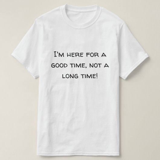 ここで楽しいノベルティ Tシャツ (デザイン正面)