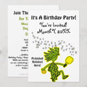 ここで楽しむピックルボールパーティーへの招待状 招待状 (正面/裏面)