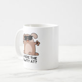 ここで犬の犬のおもしろいパウは コーヒーマグカップ (正面左)