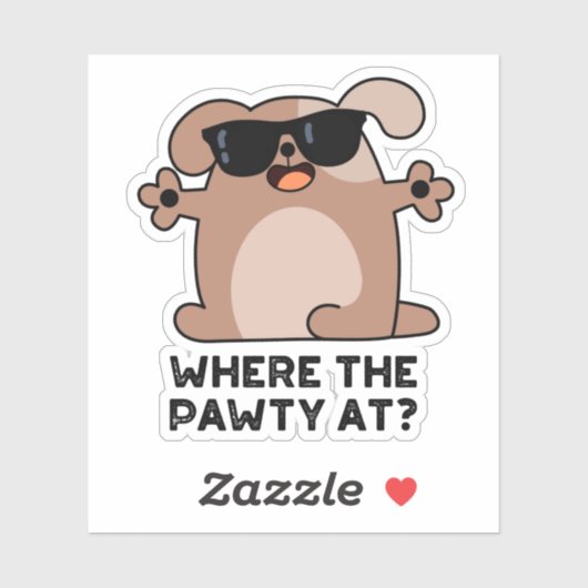 ここで犬の犬のおもしろいパウは シール (シート)