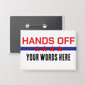 ここで私の言葉を渡す赤白青 缶バッジ (正面/裏面)