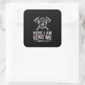 ここで私はイザヤ68消防士を送る スクエアシール (バッグ)