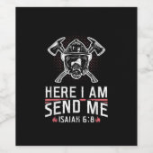 ここで私はイザヤ68消防士を送る ワインラベル (シングルラベル)