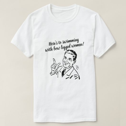 ここで船首の女性と泳ぐこと Tシャツ (デザイン正面)