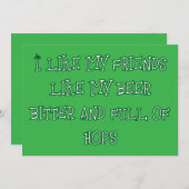 ここで苦いビールを探しています 招待状 (正面/裏面)