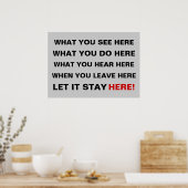 ここで見るもの、ここで何をするのか、何を見ているのか ポスター (キッチン)