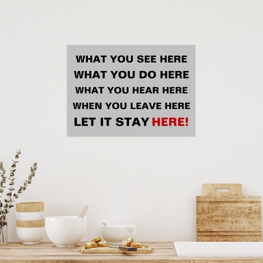 ここで見るもの、ここで何をするのか、何を見ているのか ポスター (キッチン)