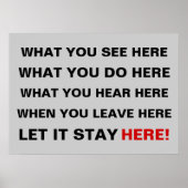 ここで見るもの、ここで何をするのか、何を見ているのか ポスター (正面)