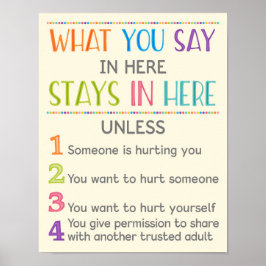 ここで言うこと学校のカウンセラー ポスター